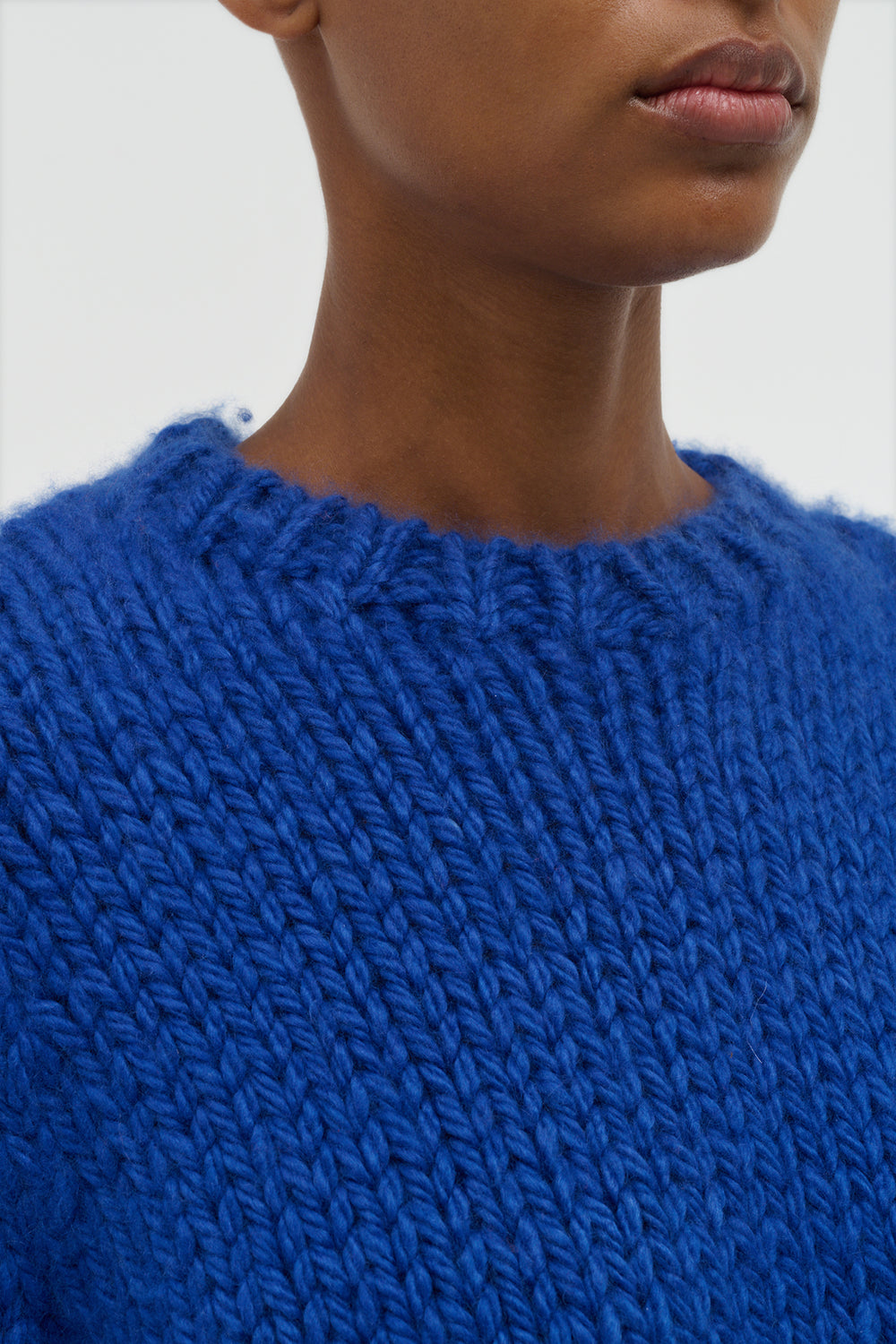Poros Knit Sweater in Cobalt Cashmere