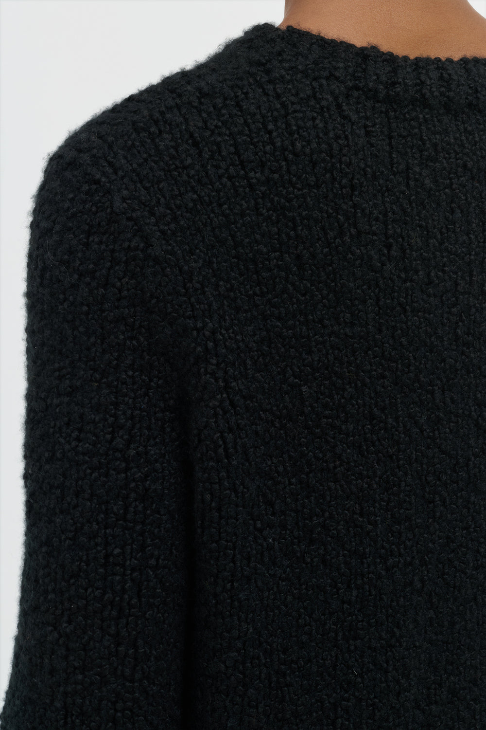 Typhon Knit Sweater in Black Cashmere Boucle