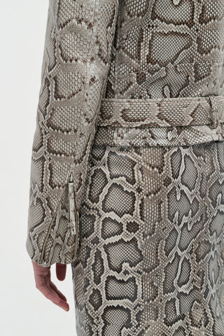 Greyscale Snakeskin Skirt - Detail Belt Close-up | Gabriela Hearst