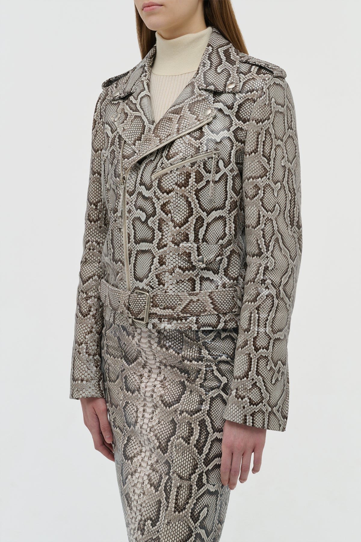Women's Python Snakeskin Biker Jacket | Gabriela Hearst