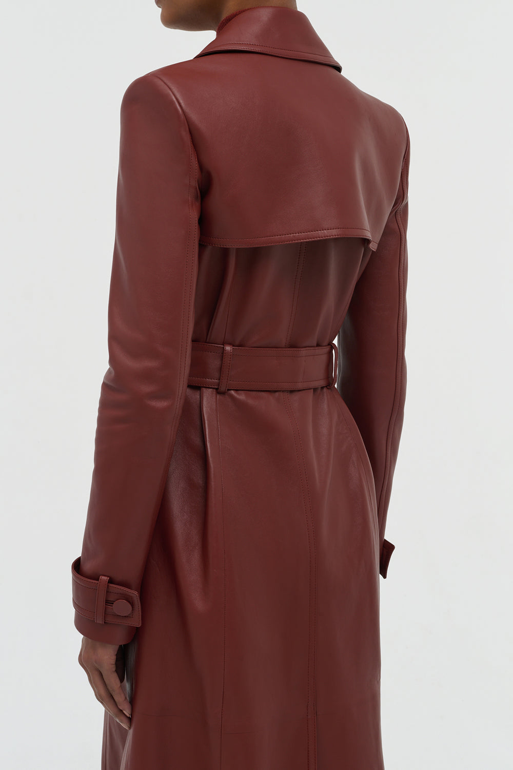 パベル ローカット トレンチコート（バーントシエナ ソフトレザー）