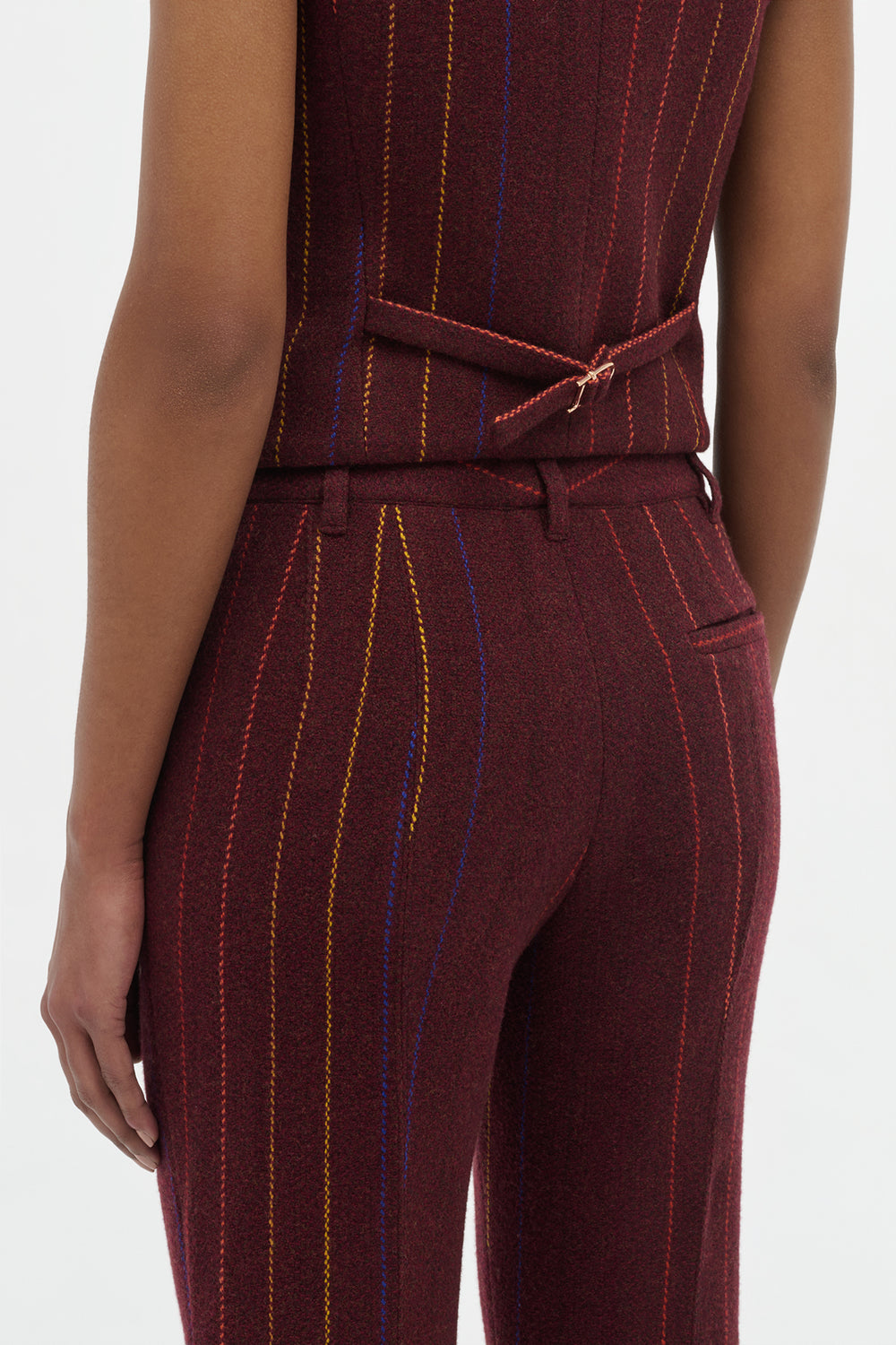 Rhein Flare Pant in Burnt Sienna Multi Wool Cashmere