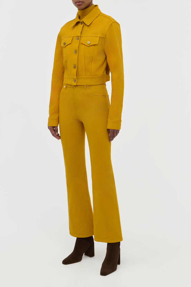 Bronte Jacket in Golden Birch Recycled Cotton Denim