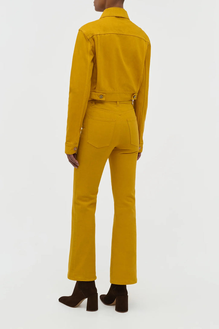 Ezra Bootcut Cropped Jean in Golden Birch Recycled Cotton Denim