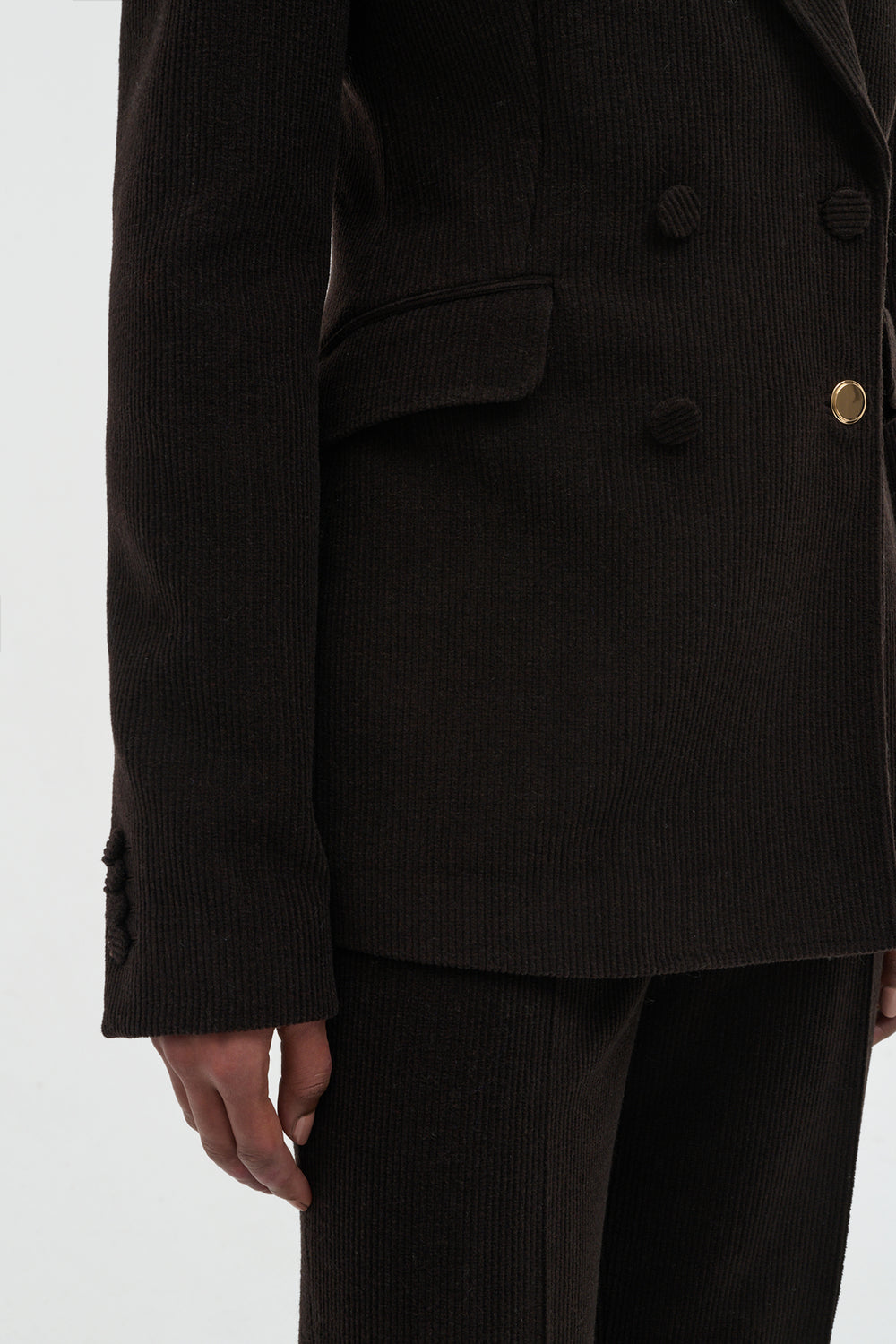 Vesta Pant in Chocolate Fine Cashmere Corduroy