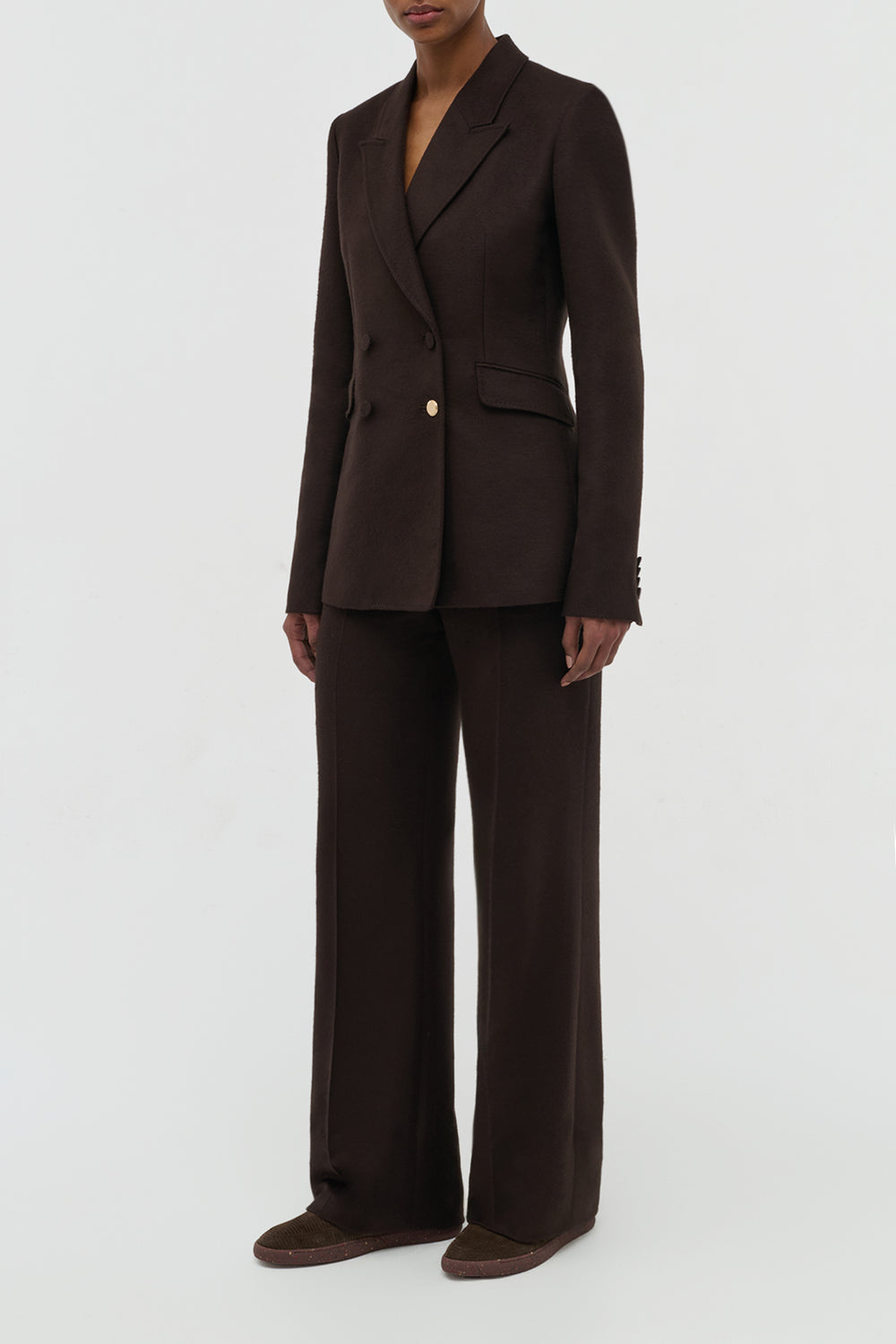 Vesta Pant in Chocolate Winter Silk