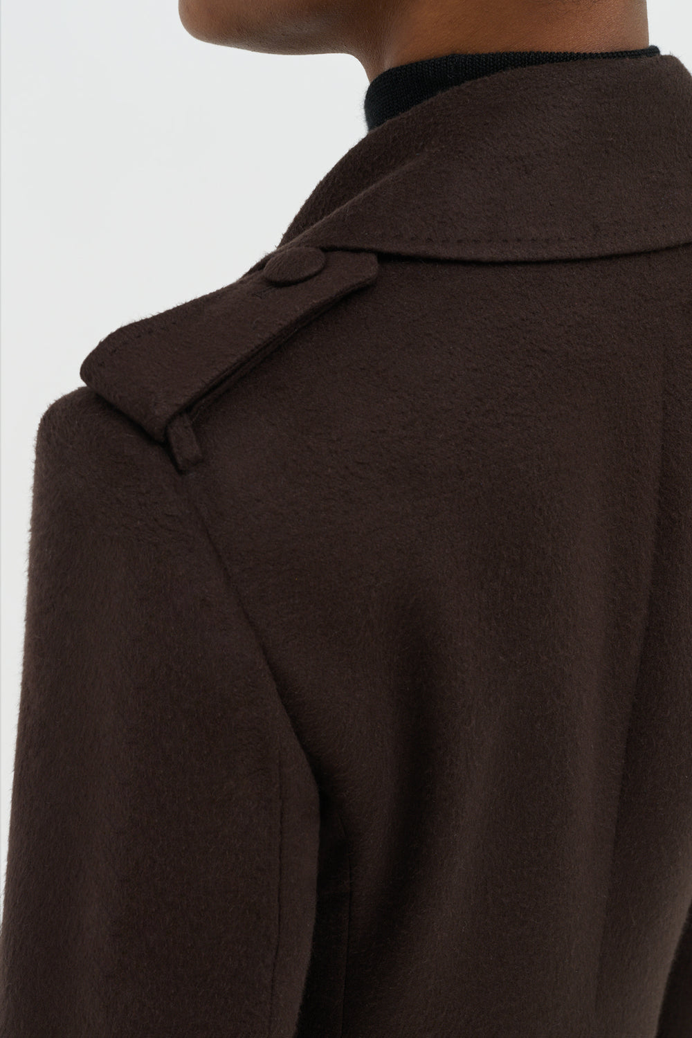 Houstt Trench Coat in Chocolate Winter Silk