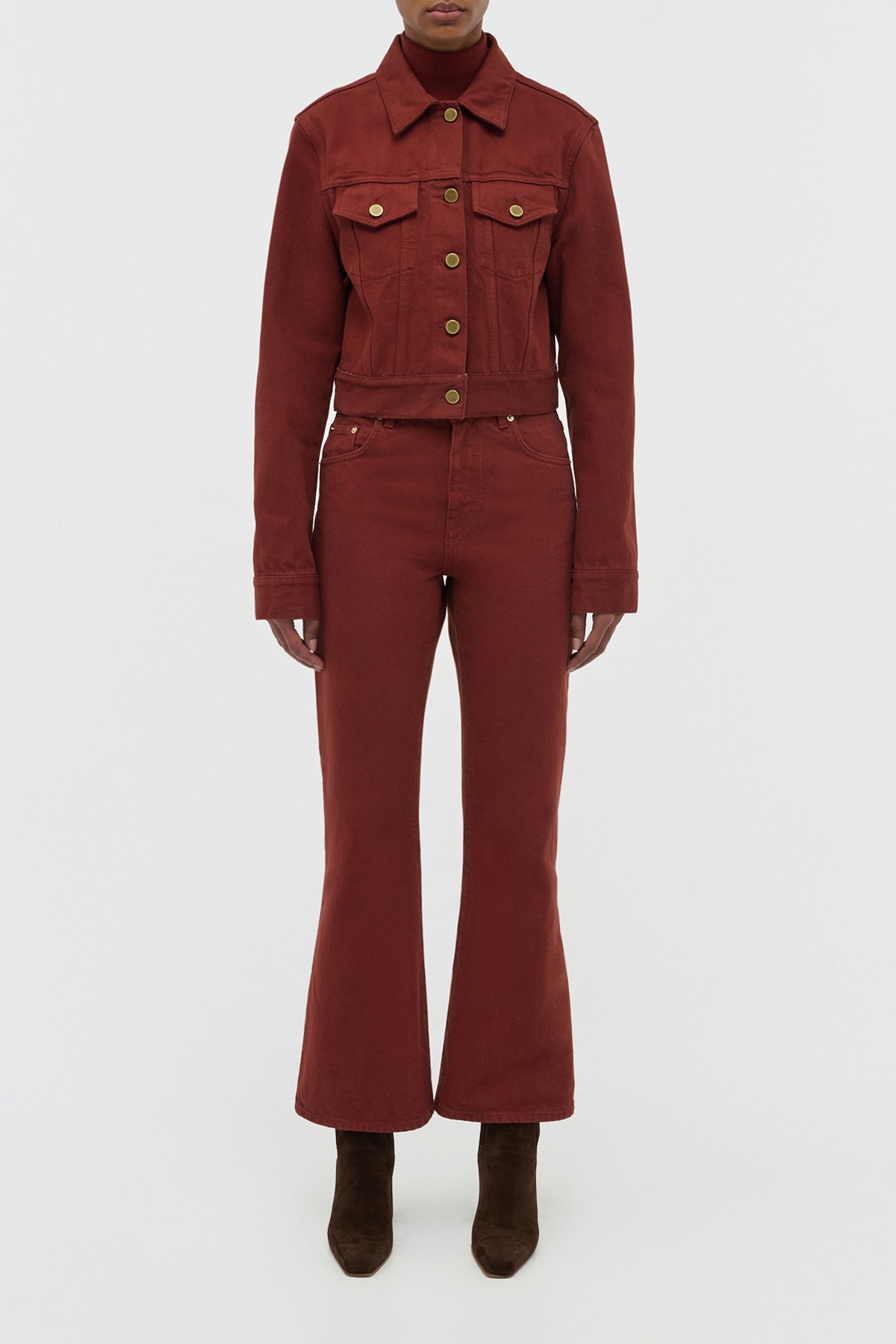 Bronte Jacket in Burnt Sienna Recycled Cotton Denim