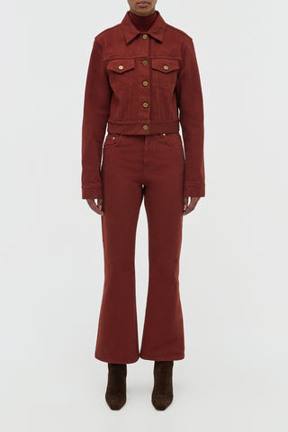 Bronte Jacket in Burnt Sienna Recycled Cotton Denim