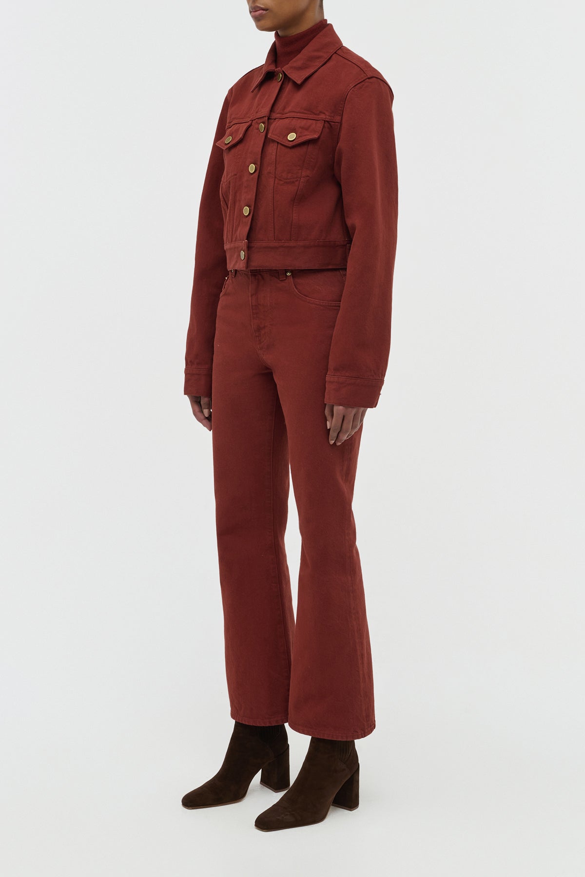Bronte Jacket in Burnt Sienna Recycled Cotton Denim