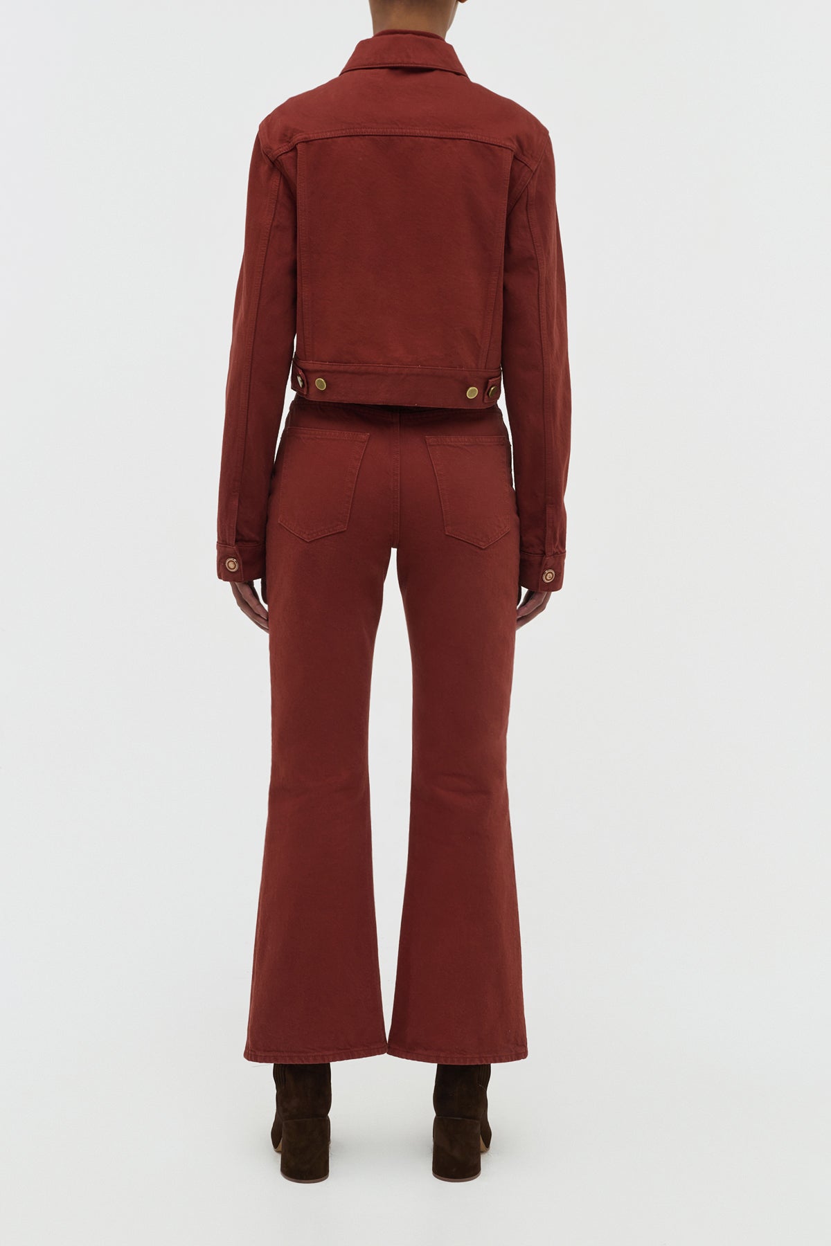 Bronte Jacket in Burnt Sienna Recycled Cotton Denim