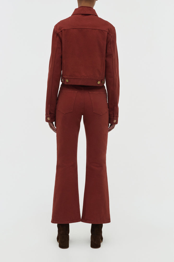 Bronte Jacket in Burnt Sienna Recycled Cotton Denim