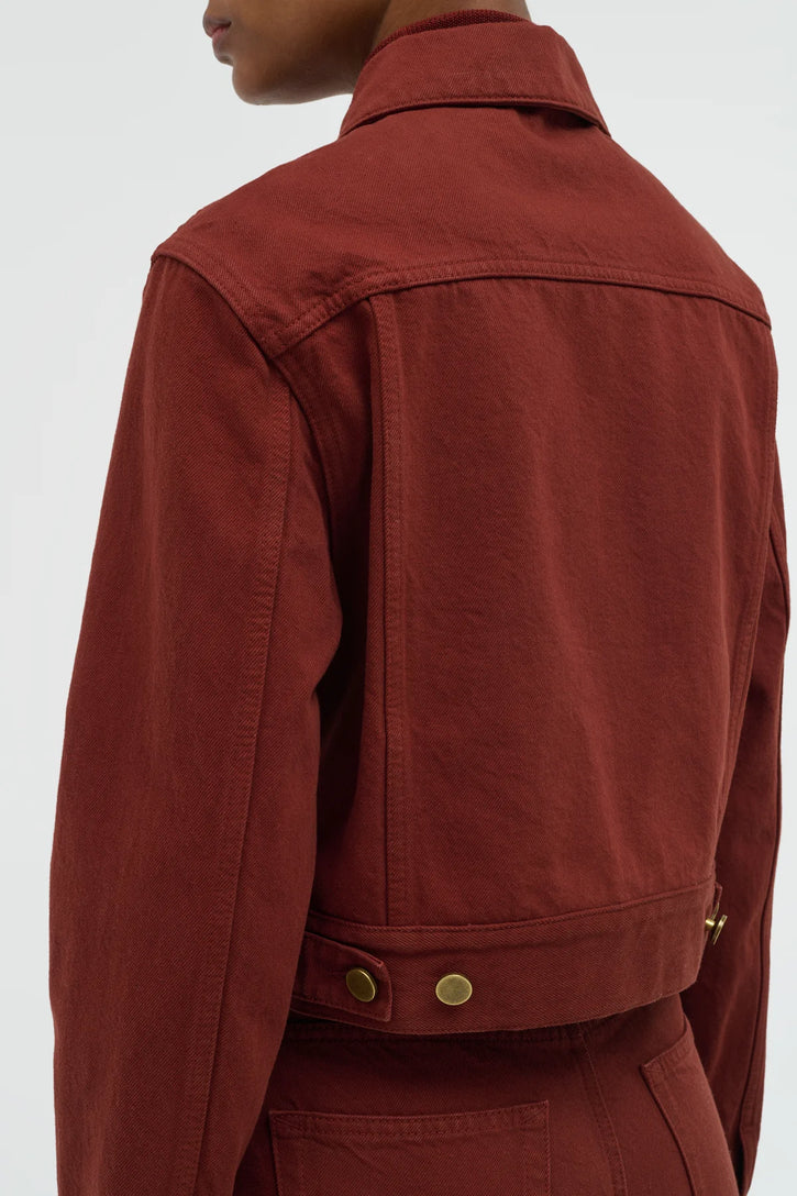 Bronte Jacket in Burnt Sienna Recycled Cotton Denim
