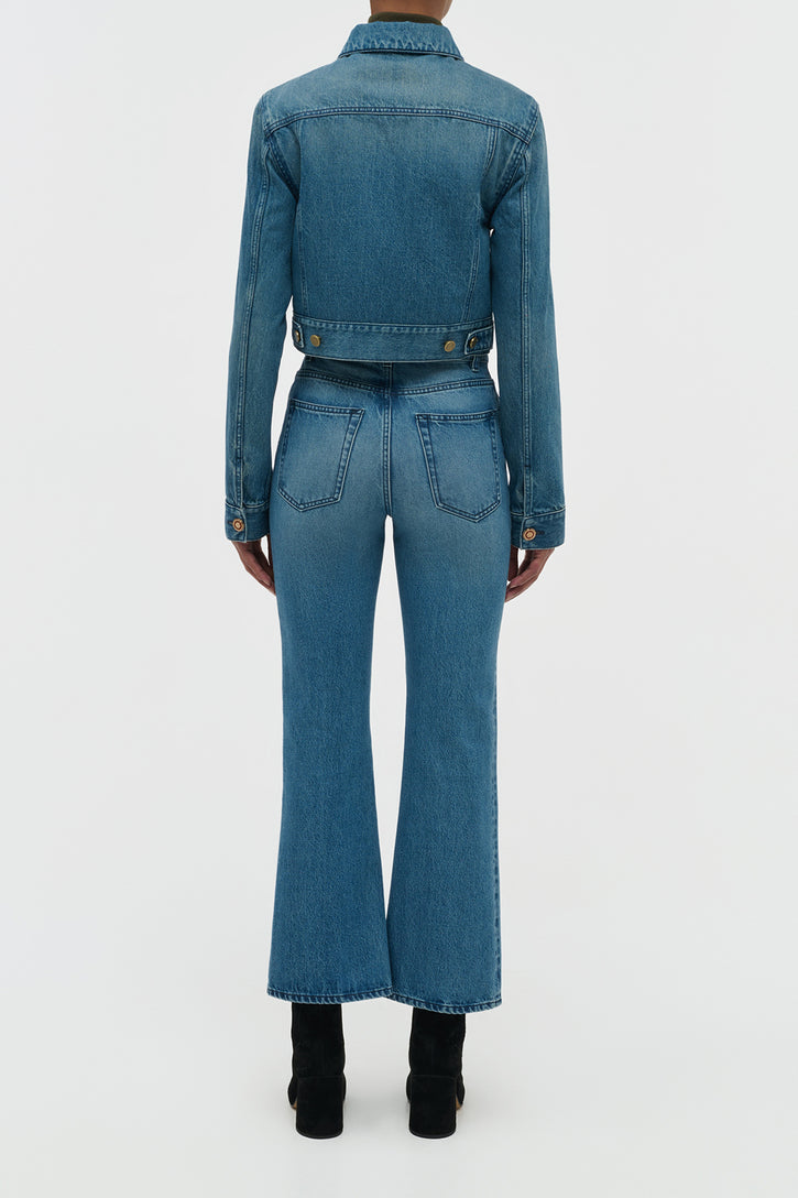 Bronte Jacket in Uruguayan Blue Recycled Cotton Denim
