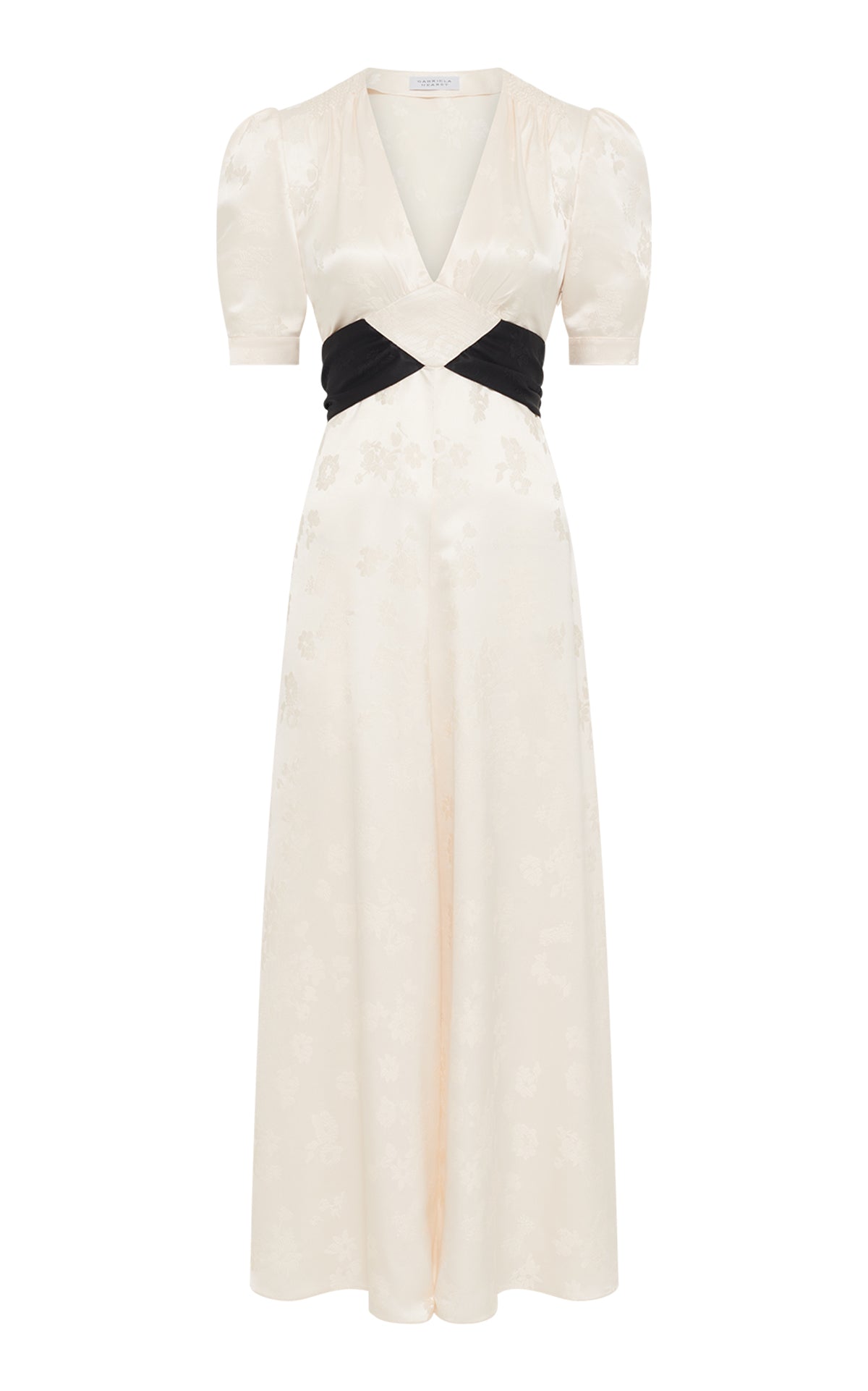 Larkin Maxi Dress in Ivory & Black Embroidered Silk Gabriela Hearst Larkin Maxi Dress in Ivory & Black Embroidered Silk Gabriela Hearst