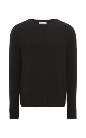 Norwich Knit Sweater in Black Cashmere