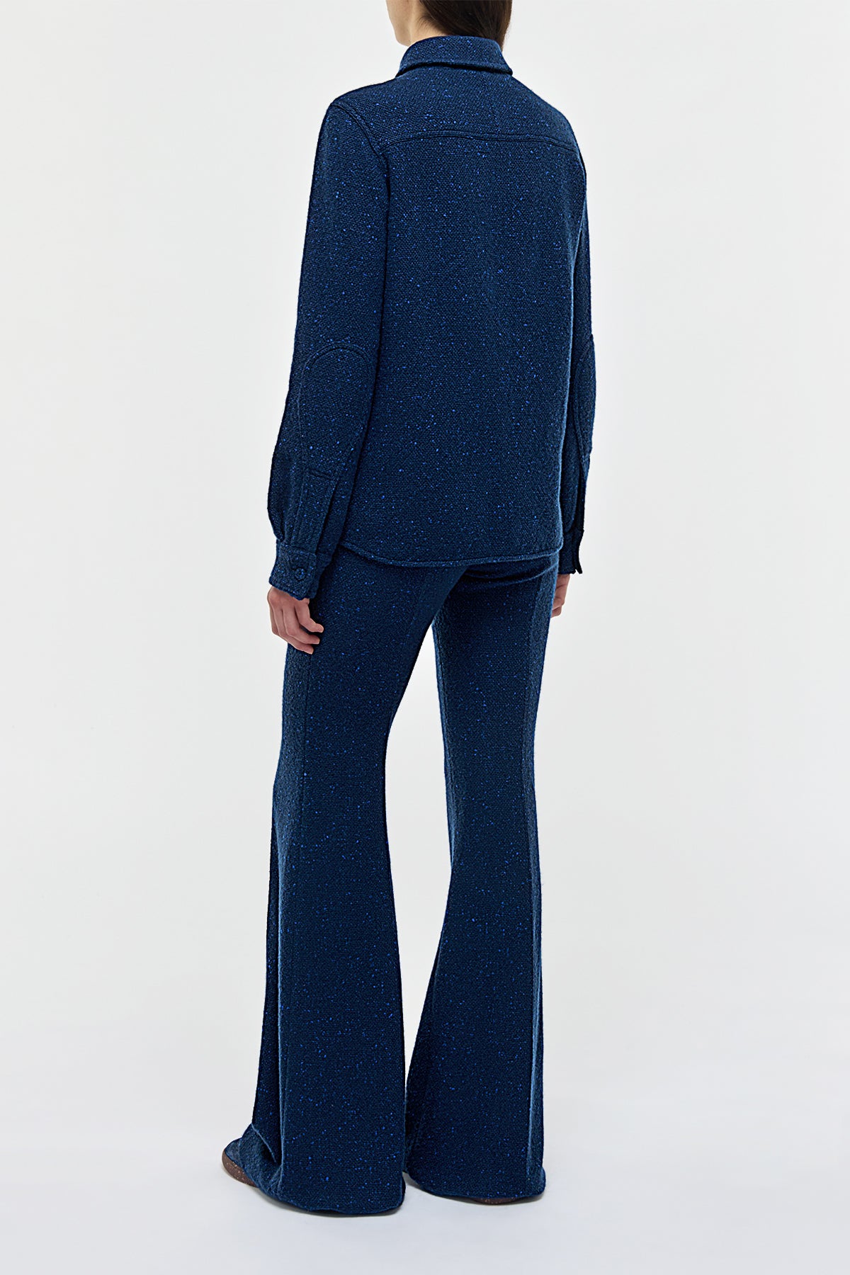 John Austin Shirt in Electric Navy Speckled Cashmere