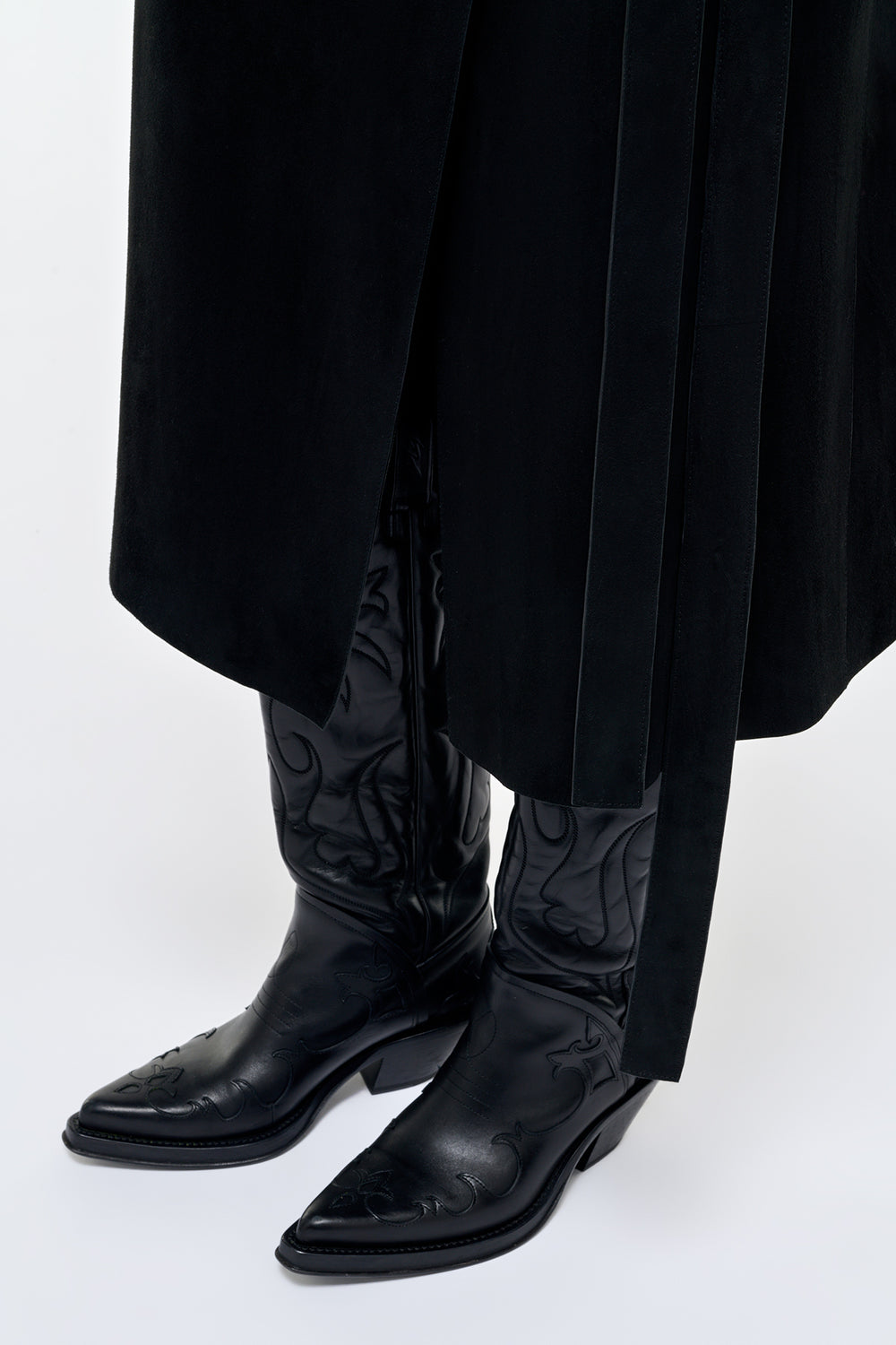 black cowboy dress boots Men's Maverick Cowboy Boot In Black Leather