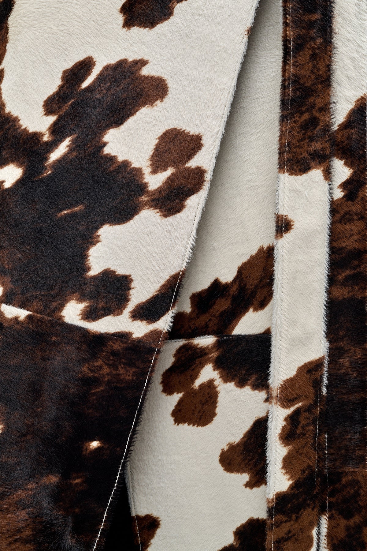 Idalia Midi Skirt in Ivory Cognac Multi Pony Hair