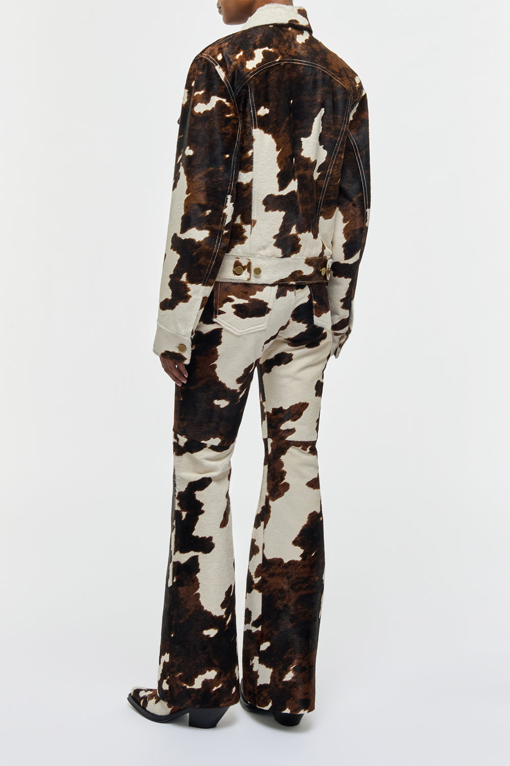 Miran Jacket in Ivory Cognac Multi Pony Hair