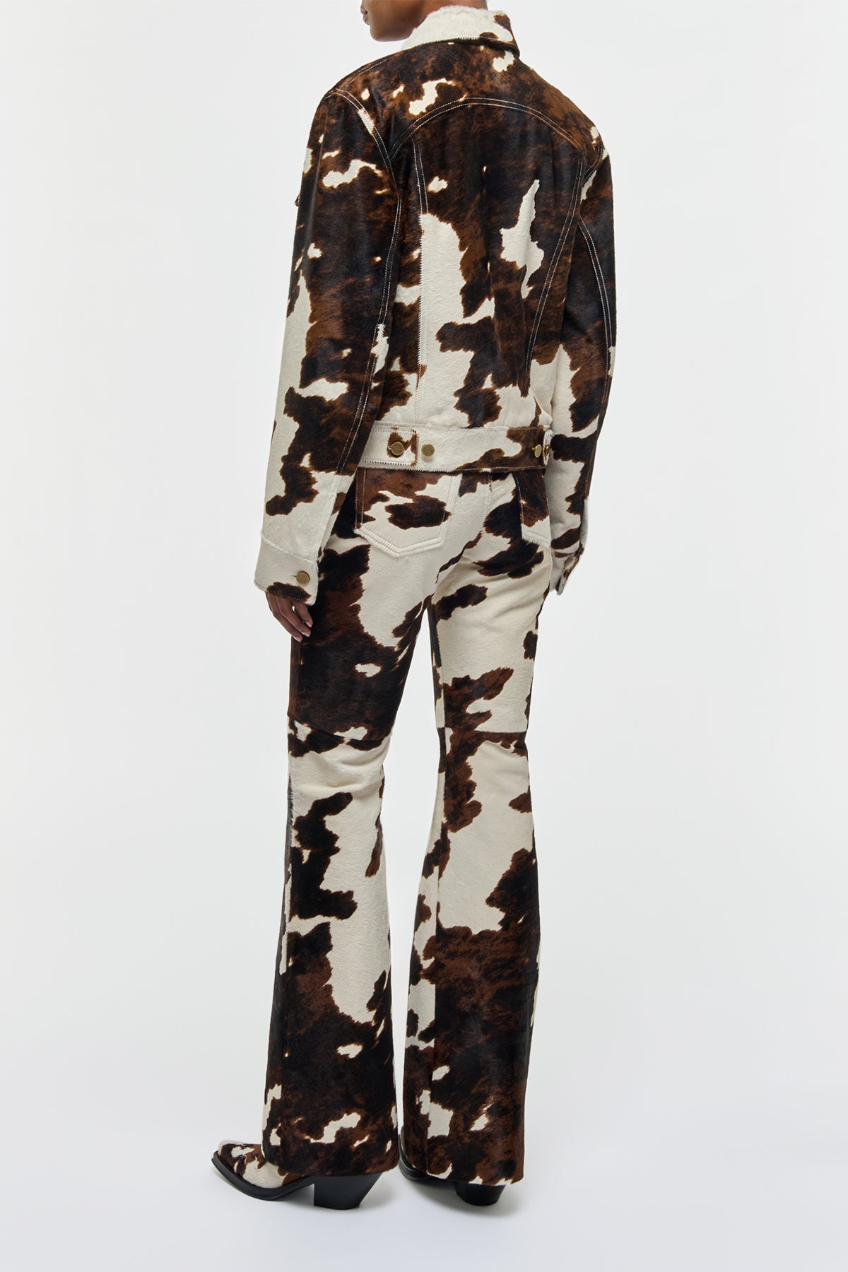 Miran Jacket in Ivory Cognac Multi Pony Hair