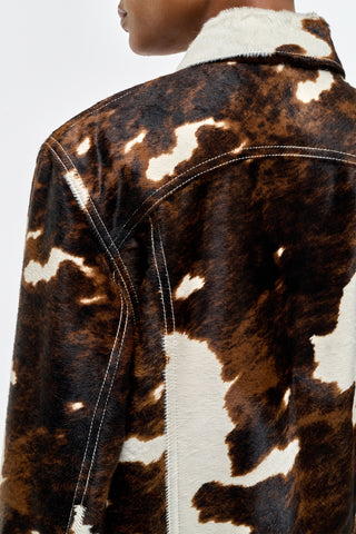 Ivory Cognac Pony Hair Miran Jacket - Back Construction Detail | Gabriela Hearst