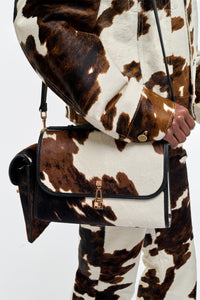 Medium Leonora Bag in Ivory Cognac Multi Pony Hair