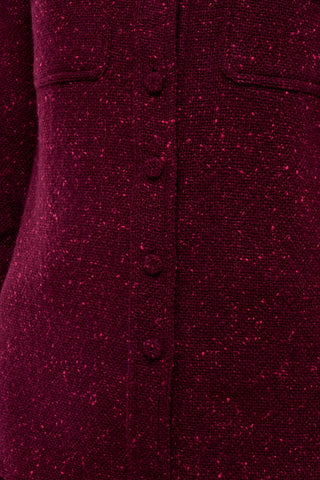 Bordeaux Speckled Cashmere Fabric Texture - Detail View | Gabriela Hearst