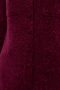 John Austin Shirt in Bordeaux Speckled Cashmere