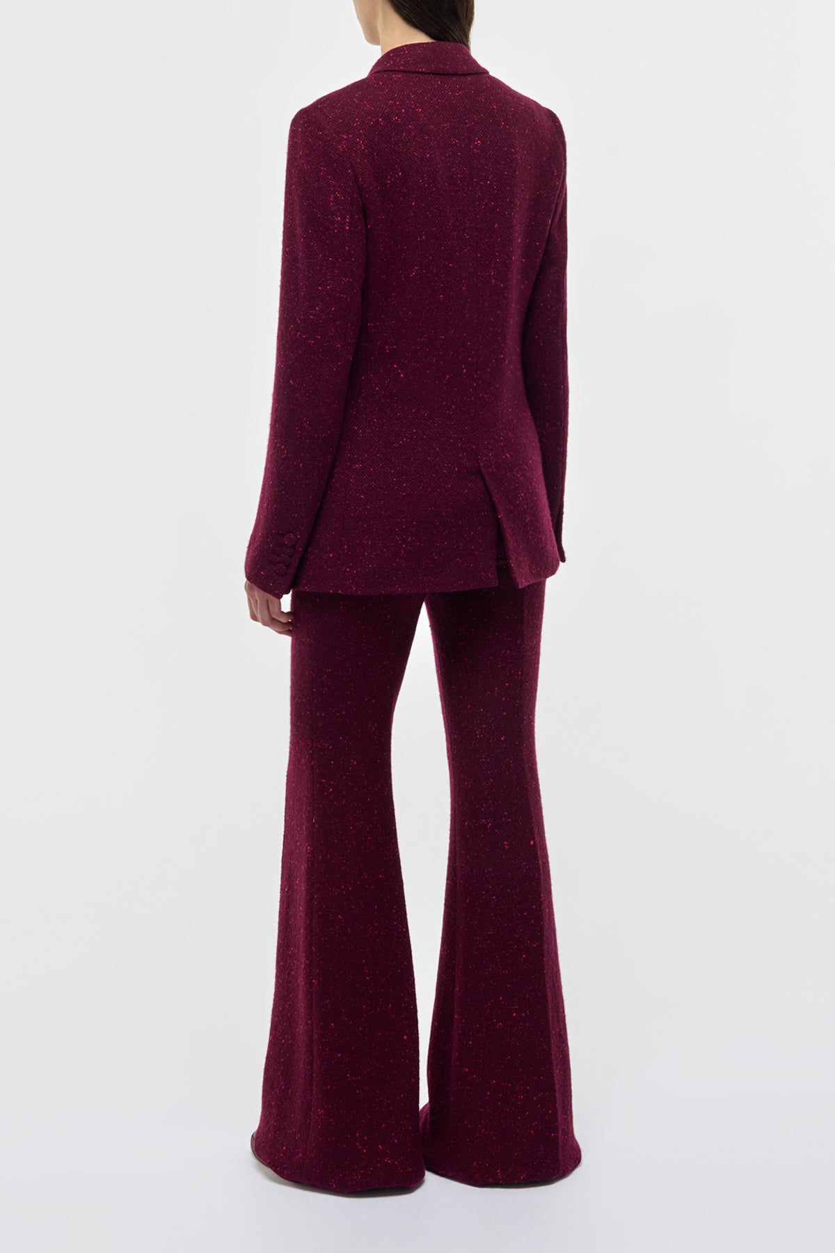 Rhein Knit Pant in Bordeaux Fuchsia Speckle Cashmere