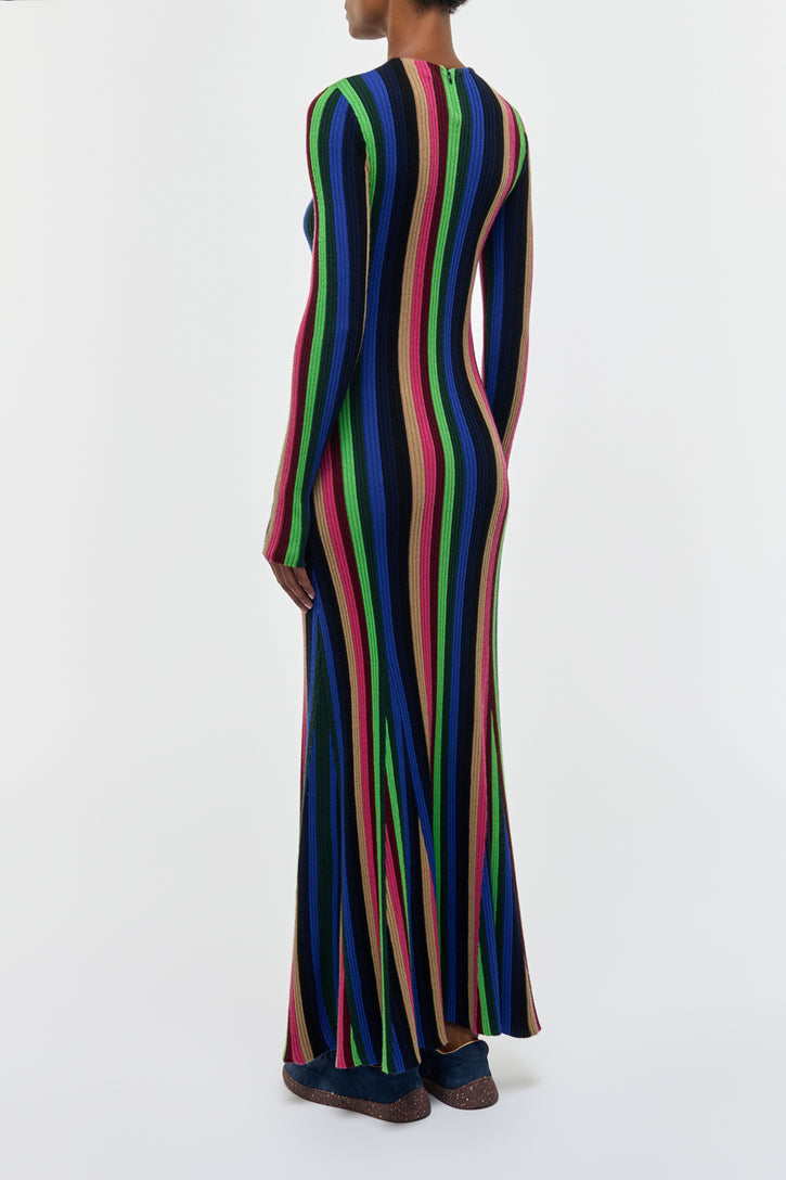 Affinity Knit Dress in Multi Silk Cashmere