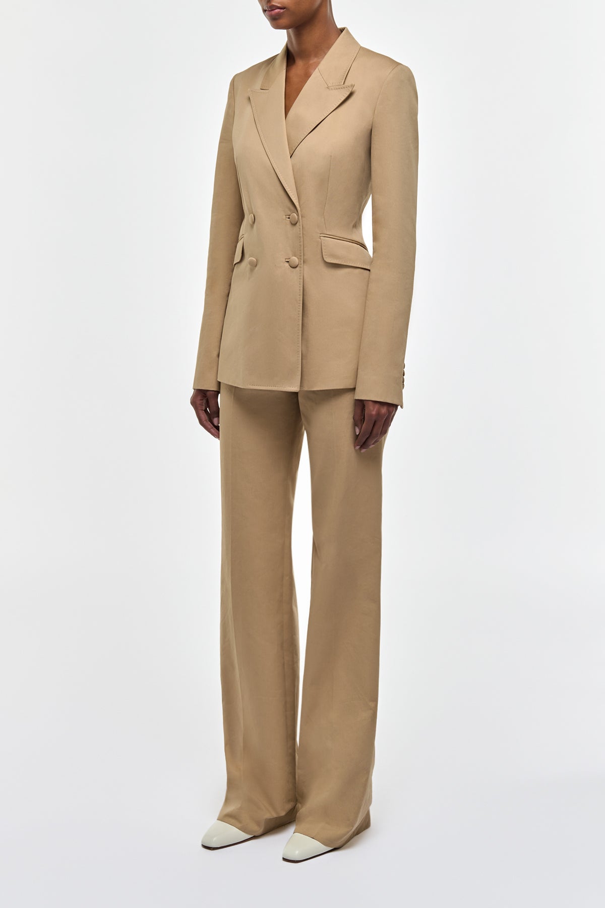 Angela Blazer in Camel Sea Island Cotton