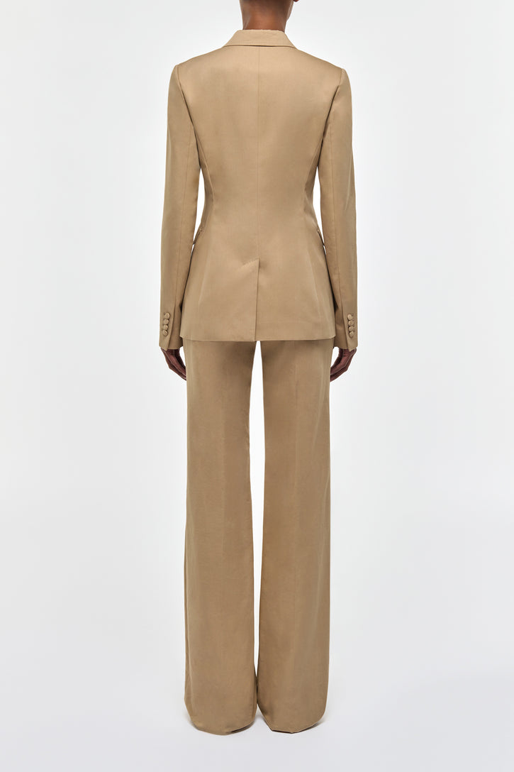 Angela Blazer in Camel Sea Island Cotton