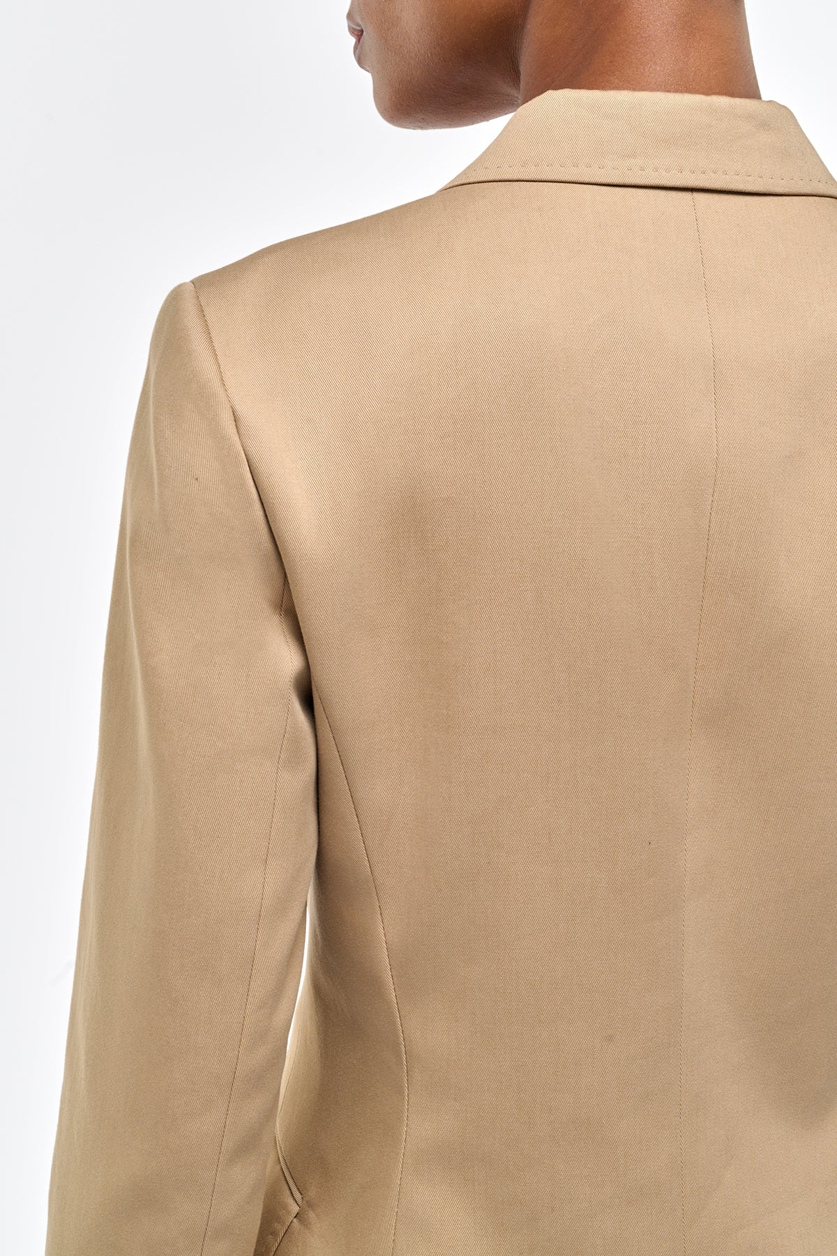 Angela Blazer in Camel Sea Island Cotton