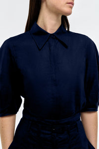 Sansi Top in Electric Navy Aloe Linen