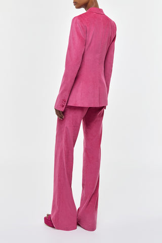 Fuchsia Angela Blazer Suit - Back View On Model | Gabriela Hearst
