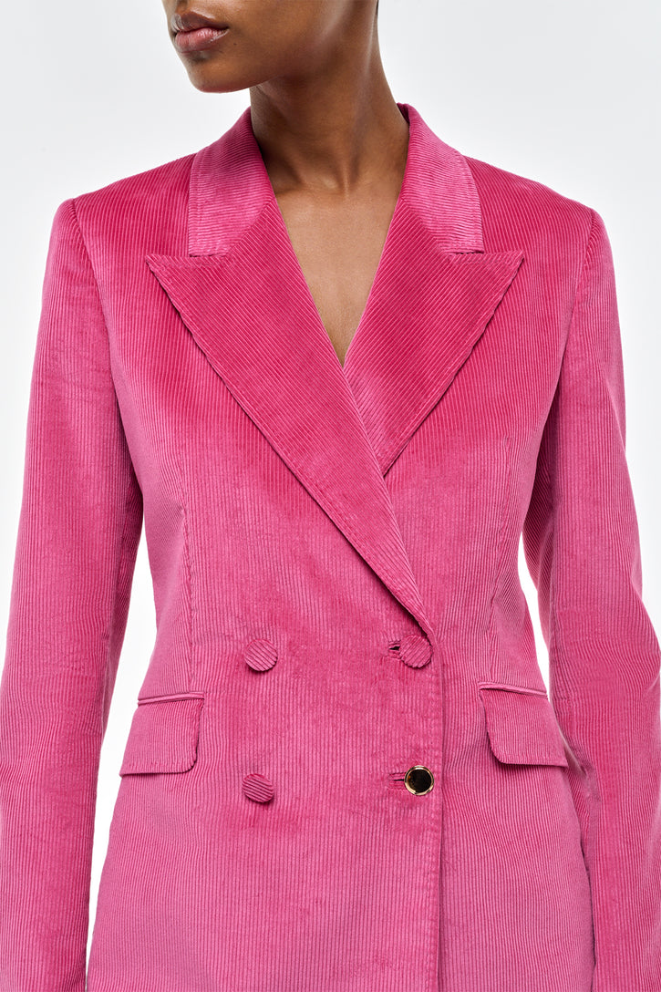 Angela Blazer in Fuchsia Sea Island Cotton Corduroy