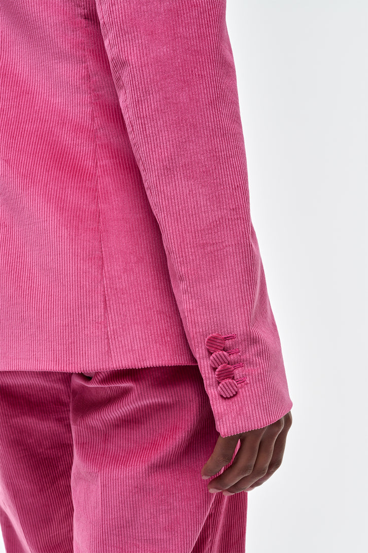 Angela Blazer in Fuchsia Sea Island Cotton Corduroy