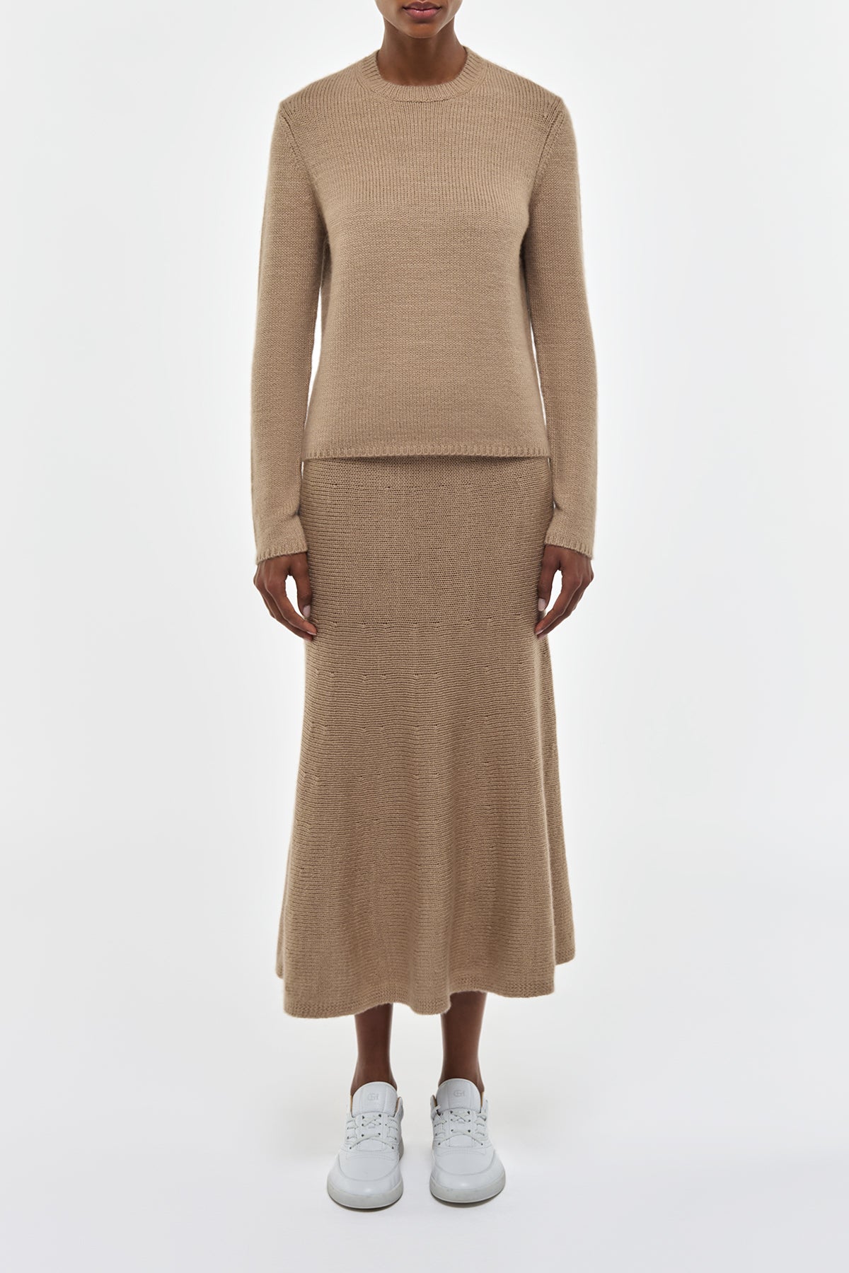 Titus Knit Sweater in Camel Cashmere