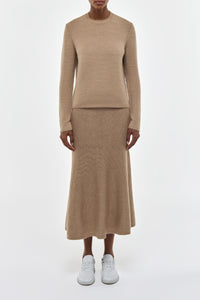 Titus Knit Sweater in Camel Cashmere