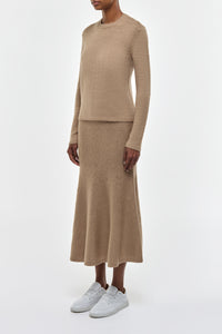Titus Knit Sweater in Camel Cashmere