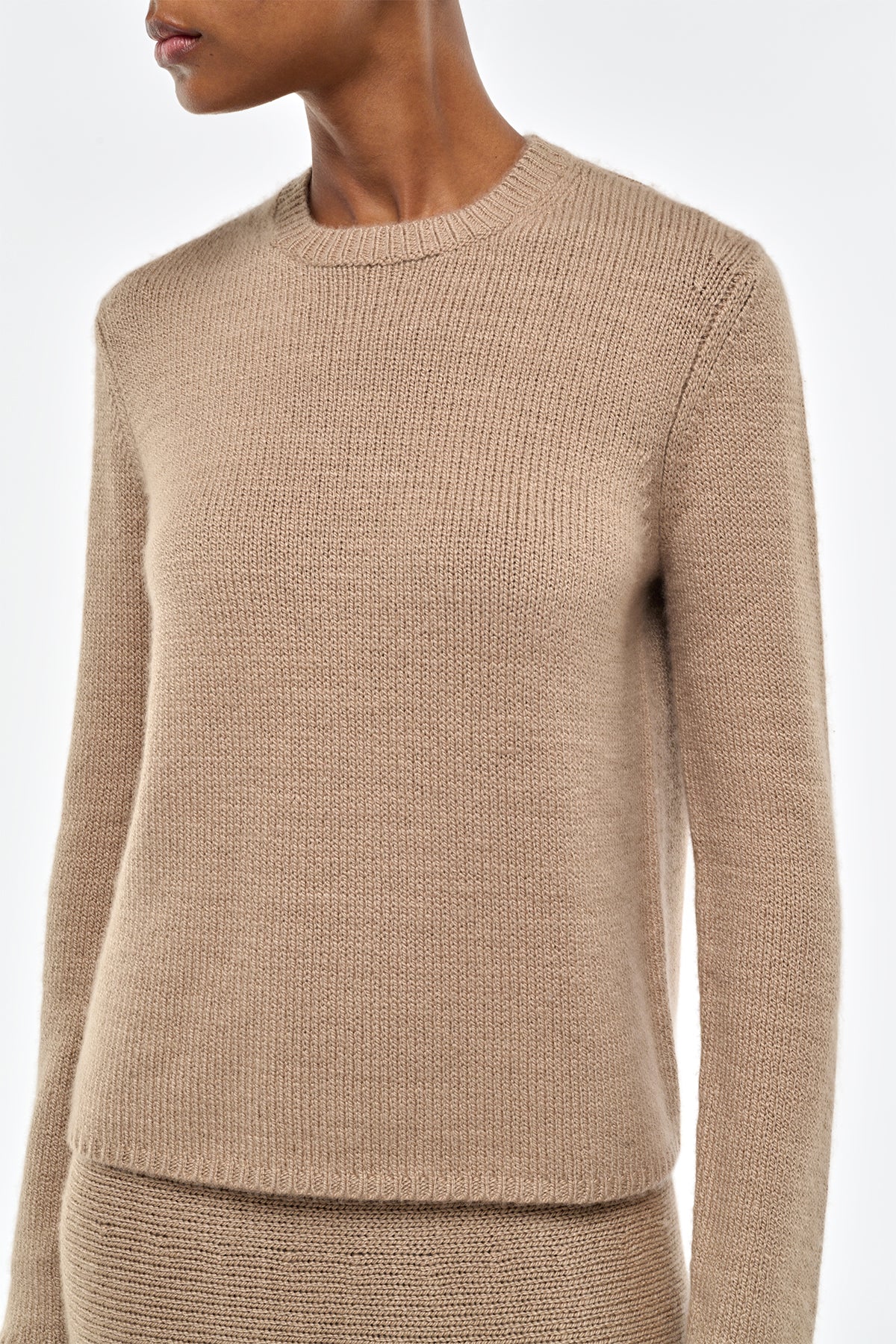Titus Knit Sweater in Camel Cashmere