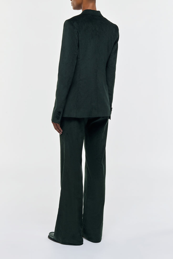 Angela Blazer in English Green Sea Island Cotton Corduroy