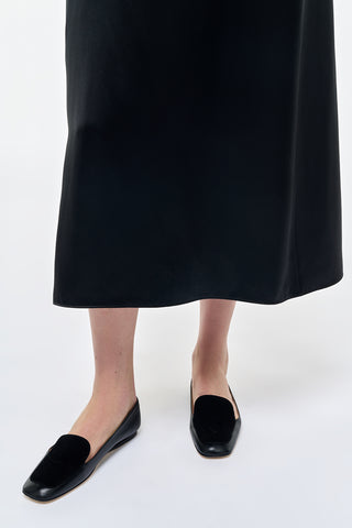 Black Aveda Flat Loafers - On Model Styling | Gabriela Hearst