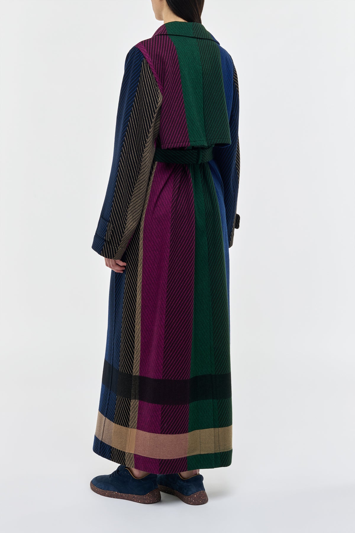 Lyra Trench Coat in Multi Cashmere