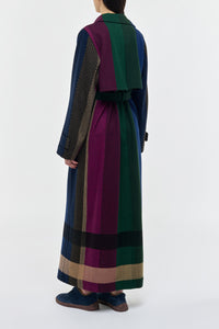 Lyra Trench Coat in Multi Cashmere