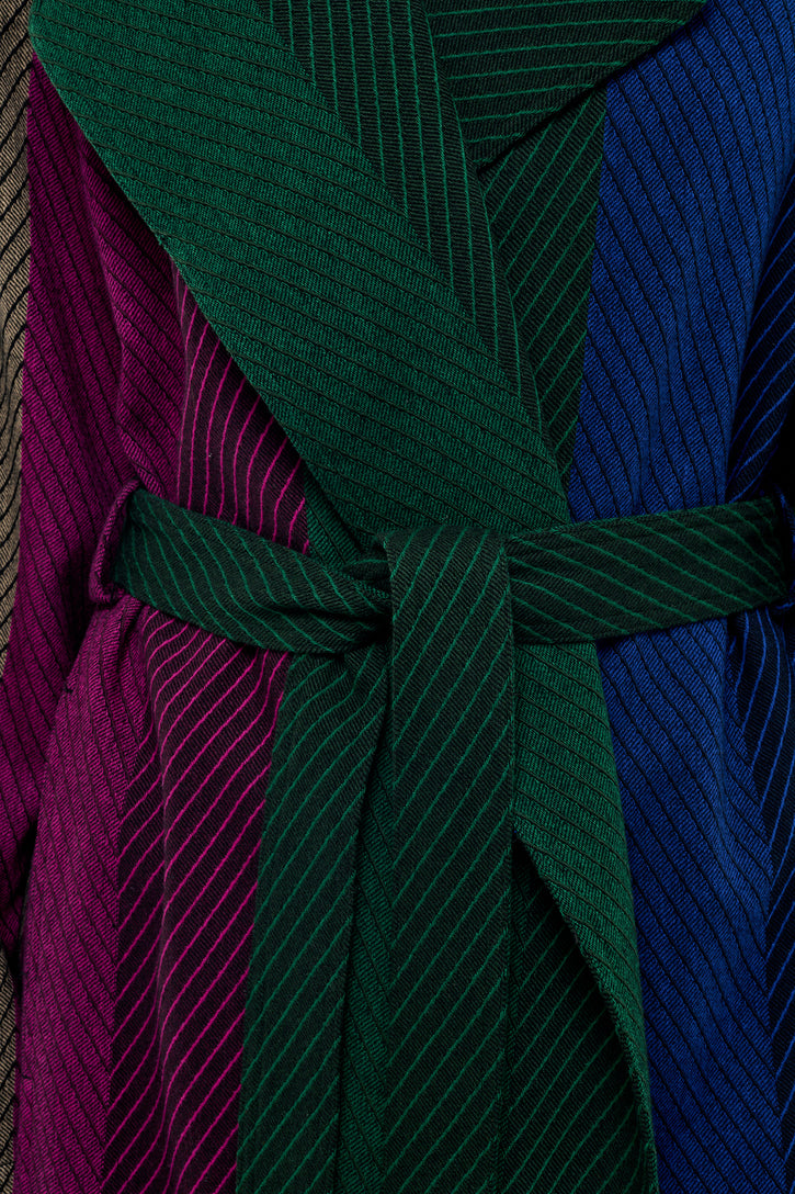 Lyra Trench Coat in Multi Cashmere