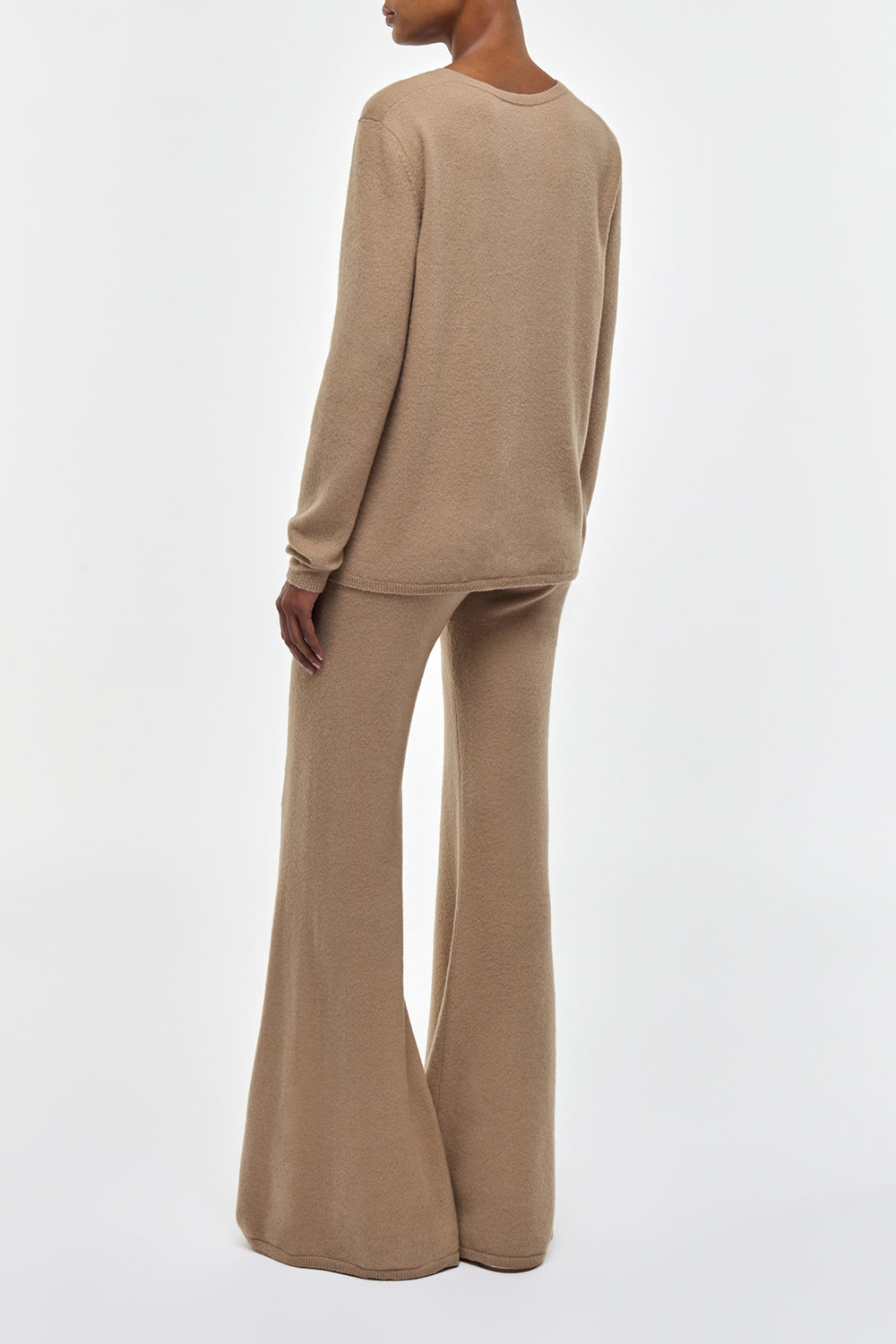 Kaulike Knit Pants in Camel Brushed Cashmere