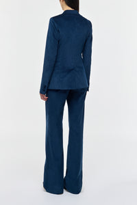 Angela Blazer in Electric Navy Sea Island Cotton Corduroy