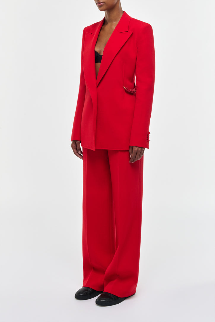 Epona Blazer in Scarlet Red Virgin Wool